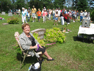 Women in
                      chair 2008 Cemetery Walk