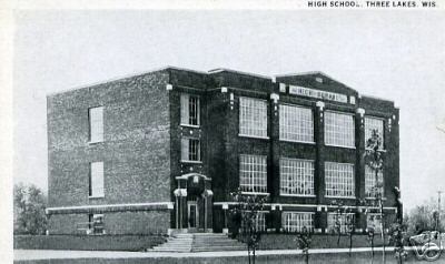 Three Lakes School as it appeared from
                      1923-1939