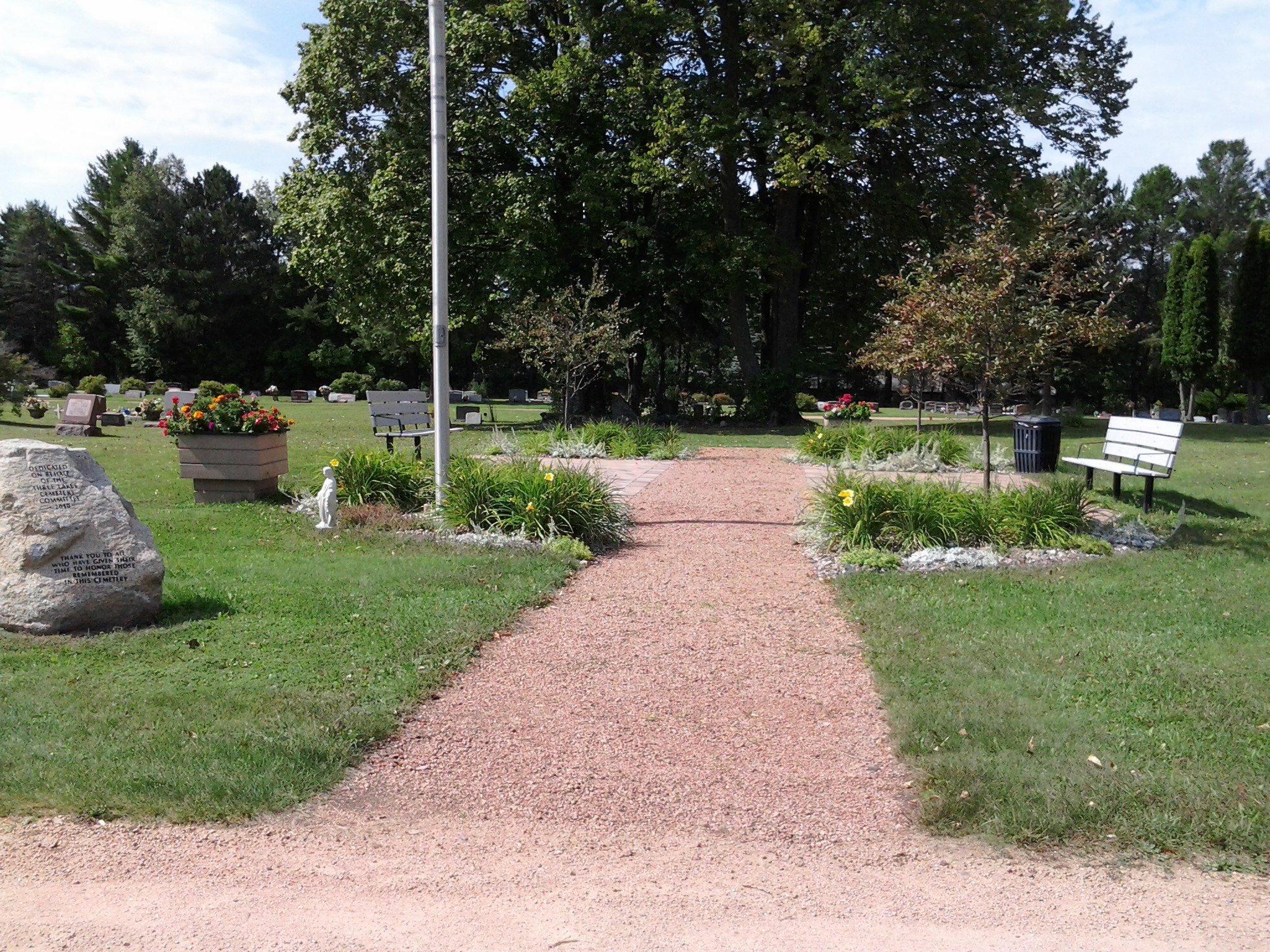 The relecting area in the Three
                                  Lakes Cemetery