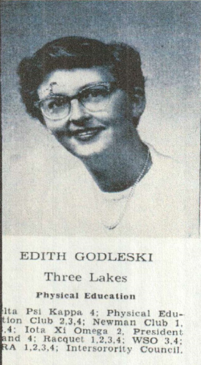 Edith Godleski 1955 graduation photo
